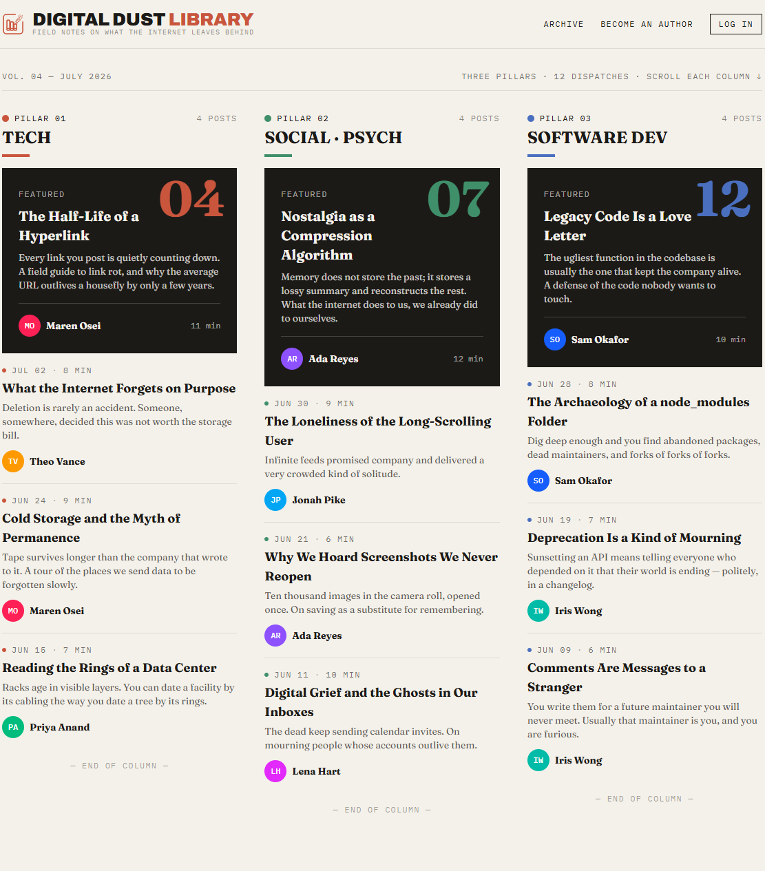 Digital Dust Library